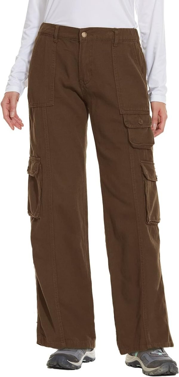 Women's Hiking Cargo Pants Joggers Cotton Casual Military Army Combat Work Pants with 7 Pockets