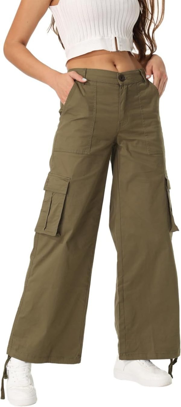 61GxOqfPyXL._AC_SL1500 Women's Cargo Pants Quick Dry Casual Military Army Camo Combat Work Casual Pants with Pockets