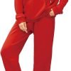 Women 2 Piece Outfits Tracksuit Casual Zip Up Hoodie Sweatsuits Jogging Long Pant Set