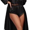 Women's 3Pcs Pajamas Satin Cami Top and Shorts with Robe Sleepwear Set