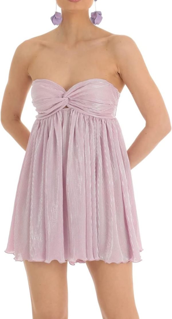 Women Graduation Dress Spaghetti Straps Sleeveless Short Dresses Y2k Low Cut Bodycon Going Out A-Line Mini Dress