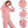 Womens Sweatsuits Set 2 Piece Jogging Suits Zip Hoodie Sweatpants Tracksuit Training Outfits