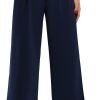 Libin Women's Wide Leg Pants High Waisted Work Dress Pants Loose Fit Back Elastic Waist Business Casual Trousers Office