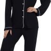 Button Up Pajamas for Women Long Sleeve Sleepwear Soft Loungewear Ladies Pjs Set XS-XXL