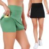 Tennis Skirts for Women Athletic Golf Skorts Workout Running Skirt Sports Activewear with Shorts Pocket 2 Pack