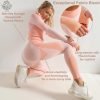 Women's 3 PC Seamless Gym Clothing Workout Outfit with Jacket Bra & Leggings Set