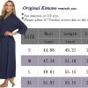 Womens Soft Long Kimono Robes Lightweight Full Length Knit Bathrobe With Pockets Ladies Casual Dressing Gown