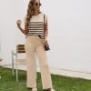 Sets for Women Spring Outfits for Women 2024 Travel Wide Leg Pant Summer Two Piece Sets Lounge Matching Sets