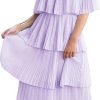 Women's Off The Shoulder Ruffles Summer Valentines Day Loose Casual Chiffon Long Party Beach Maxi Dress