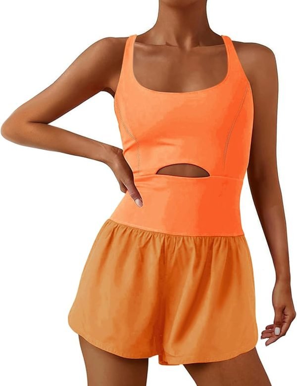 61jRFd88UEL._AC_SL1500 Womens Onesie Workout Rompers One Piece Exercise Jumpsuits Athletic Outfits Gym Yoga Clothes