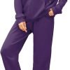 Women 2 Piece Outfits Tracksuit Casual Zip Up Hoodie Sweatsuits Jogging Long Pant Set