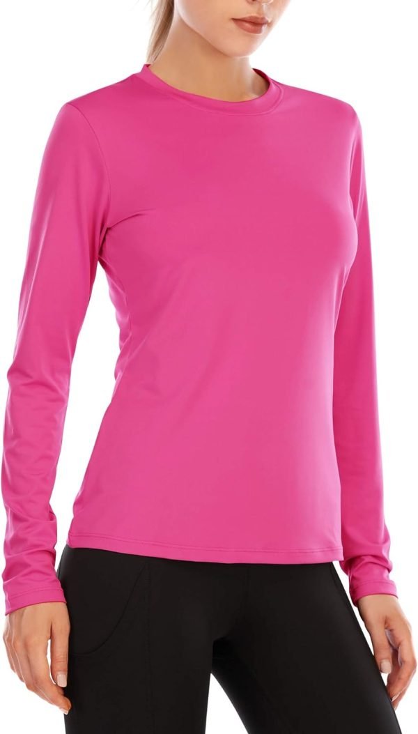 Women's Long Sleeve UPF 50+ UV Sun Protection Shirts Rash Guard Swim T-Shirt/Hoodie Quick Dry for Outdoor Hiking