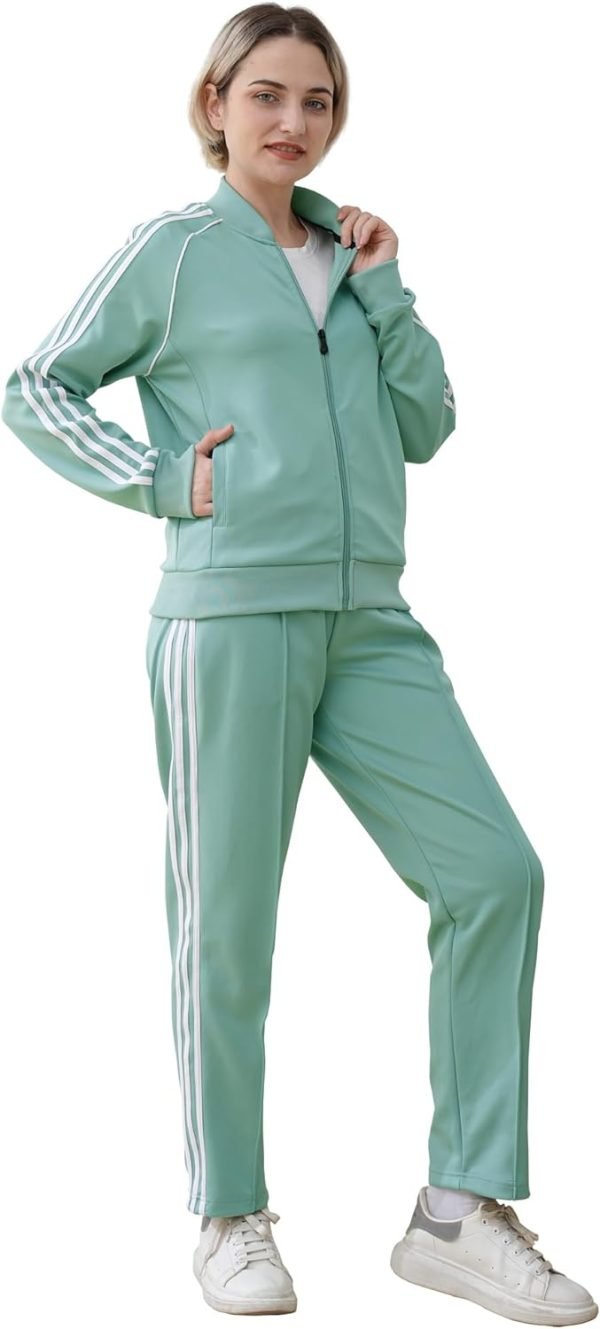 Tracksuit for Women 2 Piece Sweatsuit Outfits Long Sleeve Zip Up Lounge Jogging Suits