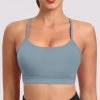 61zzrZxcG0L._AC_SL1500 Spaghetti Strap Padded Sports Bras for Women - Y Back Yoga Workout Tops (3 Pack)