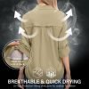 Women's Quick Dry Sun UV Protection Convertible Long Sleeve Safari Shirts for Hiking Camping Fishing Sailing
