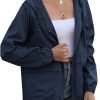 712_BEje5eL._AC_SL1500 Women's Waterproof Raincoat Lightweight Rain Jacket Hooded Windbreaker with Pockets for Outdoor