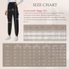 Womens Athletic Pants Knit Cargo Pants Stretchy Hiking Pants Elastic Waist Sweatpants Baggy Soft Joggers