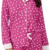 713m1B-9JXL._AC_SL1500 Button Down Pajamas Sets Women Two-Piece Satin Silk Pjs Sets Loungewear Long Sleeve Sleepwear Shorts Nightwear Sets