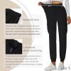 Womens Athletic Pants Knit Cargo Pants Stretchy Hiking Pants Elastic Waist Sweatpants Baggy Soft Joggers
