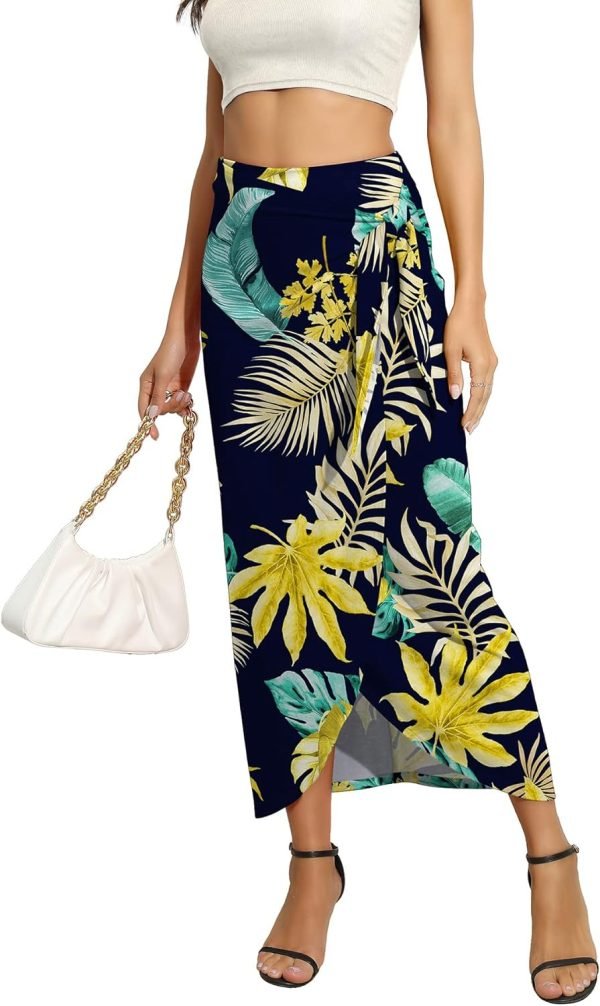 714HjuuzHDL._AC_SL1500_2273ddac-11d2-4c02-a958-450196dd32fe Women’s Maxi Skirt High Waist Wrap Pencil Long Skirts for Women Slim Boho Draped Front Bodycon Dresses