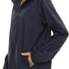 Women's Rain Jacket Lightweight Waterproof Rain Coat with Hooded Windproof Adjustable Windbreaker