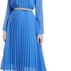 Business Casual Shirt Dress for Women Long Sleeves Pleated Midi Dresses with Belt