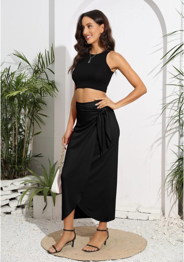 71BEQ_oPUvL._AC_SL1500_04d7f43d-c547-48b6-9150-f64f02d9c1f4 Women’s Maxi Skirt High Waist Wrap Pencil Long Skirts for Women Slim Boho Draped Front Bodycon Dresses