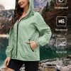 Rain Jacket Women Waterproof Lightweight Jacket With Hood Packable Raincoat with Pockets S-XXL