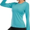 Women's Long Sleeve UPF 50+ UV Sun Protection Shirts Rash Guard Swim T-Shirt/Hoodie Quick Dry for Outdoor Hiking