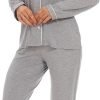 Button Up Pajamas for Women Long Sleeve Sleepwear Soft Loungewear Ladies Pjs Set XS-XXL