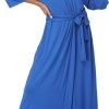 Womens Soft Long Kimono Robes Lightweight Full Length Knit Bathrobe With Pockets Ladies Casual Dressing Gown