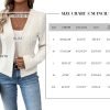 2024 Summer Cropped Collarless Blazer Lightweight Fully Lined Open Front Elegant Petite Work Office Jackets