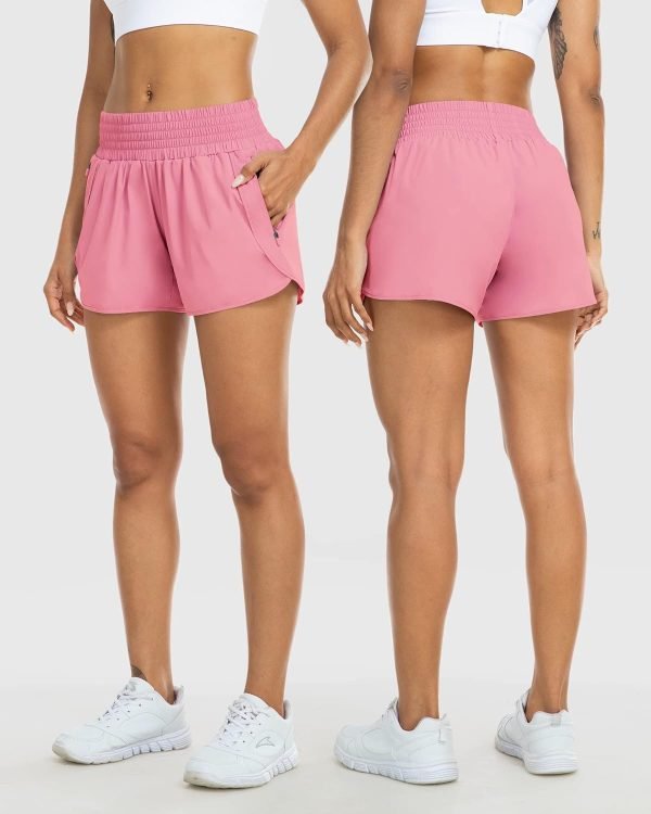 71RCwZ3Pv0L._AC_SL1500 Athletic Shorts for Women with Pockets High Waist Running Workout Shorts Gym Yoga White Summer Shorts