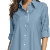 Women's UPF 50 Long Sleeve Sun Protection Shirts Quick Dry Outdoor Fishing Hiking Travel Shirt
