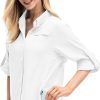 Women's Quick Dry Sun UV Protection Convertible Long Sleeve Shirts for Hiking Camping Fishing Sailing