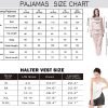 71T7rcWBAJL._AC_SL1500 6Pcs Womens Silk Satin Pajama Sets Pj Sets Long Pjs Set Pajamas Sleepwear Camisole Sexy Cami