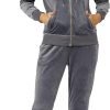 Velour Track Suits for Women Set Fall Sweatsuits 2 Piece