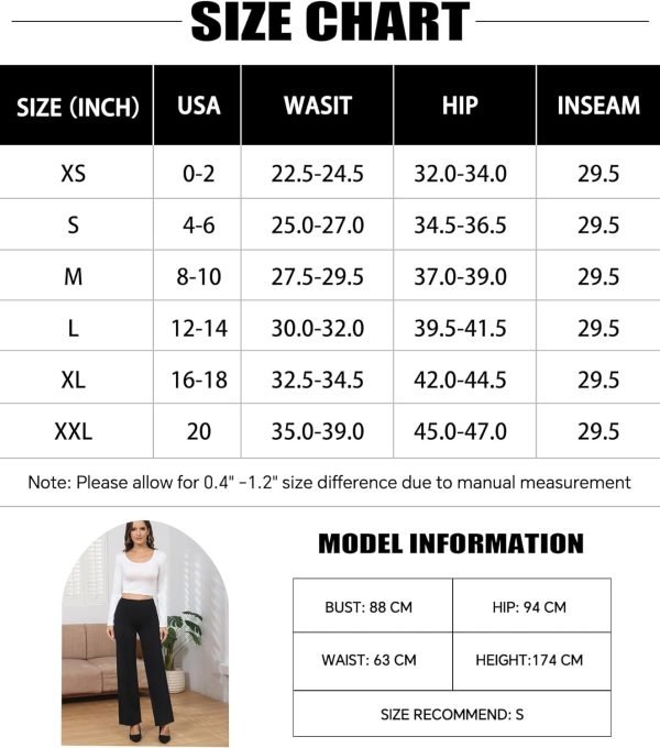 Wide Leg Dress Pants for Women Elastic High Waist Straight Leg Pants Business Casual Pull on Office Work Slacks