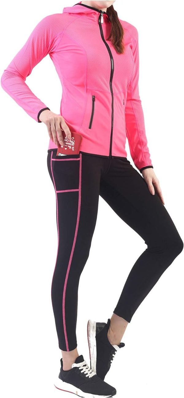 Active Wear Sets for Women -Workout Clothes Gym Wear TracksuitsYoga Jogging Track Outfit Legging Jacket 2 Pieces Set