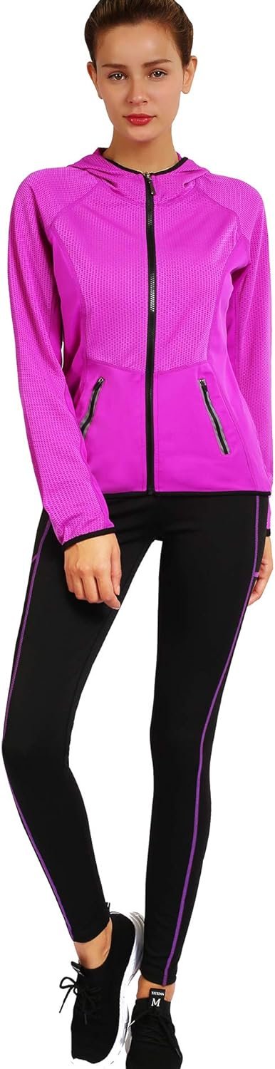 Active Wear Sets for Women -Workout Clothes Gym Wear TracksuitsYoga Jogging Track Outfit Legging Jacket 2 Pieces Set