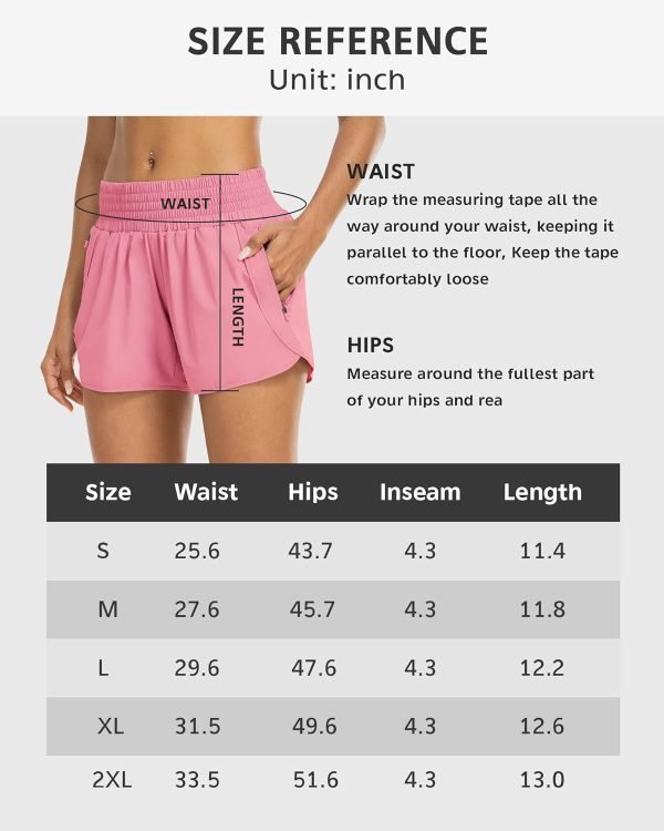71eR-fv9QKL._AC_SL1500 Athletic Shorts for Women with Pockets High Waist Running Workout Shorts Gym Yoga White Summer Shorts