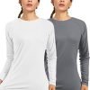 Women's Long Sleeve UPF 50+ UV Sun Protection Shirts Rash Guard Swim T-Shirt/Hoodie Quick Dry for Outdoor Hiking