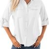 Women's Quick Dry Sun UV Protection Convertible Long Sleeve Shirts for Hiking Camping Fishing Sailing