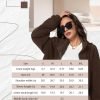 Women's Full Zip Fleece Short Jacket Oversized Athletic Running Long Sleeve Stand Collar Crop Warm Sherpa Coat