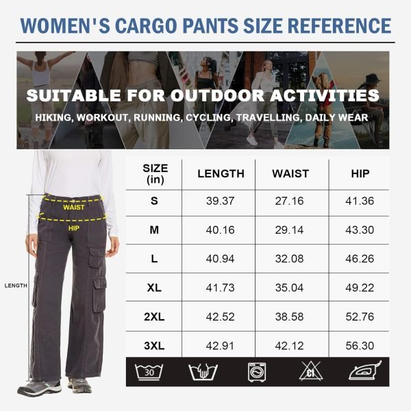 Women's Hiking Cargo Pants Joggers Cotton Casual Military Army Combat Work Pants with 7 Pockets