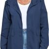 Women's Lightweight Raincoat Waterproof Packable Outdoor Windproof Hooded Active Rain Jacket S-XXL