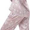 Women's Silky Satin Pajamas Set Long sleeve and Pants Sleepwear Soft and Comfy Button Down Loungewear Relaxed Fit