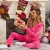 Velour Track Suits for Women Set Fall Sweatsuits 2 Piece