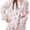 Women's Silky Satin Pajamas Set Long sleeve and Pants Sleepwear Soft and Comfy Button Down Loungewear Relaxed Fit