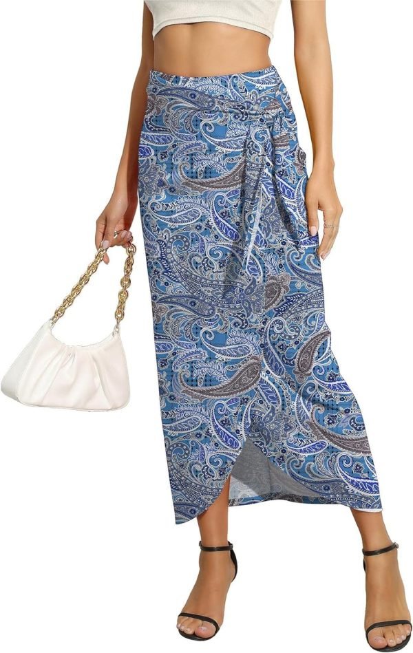81PurG-PM8L._AC_SL1500_f875a4e5-ab12-42e8-b40d-548e1e6b3069 Women’s Maxi Skirt High Waist Wrap Pencil Long Skirts for Women Slim Boho Draped Front Bodycon Dresses
